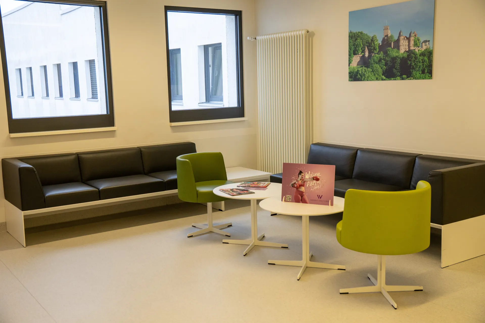 Kliniğin dinlenme alanı